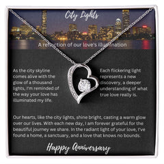 City Lights - Heart Necklace - Anniversary