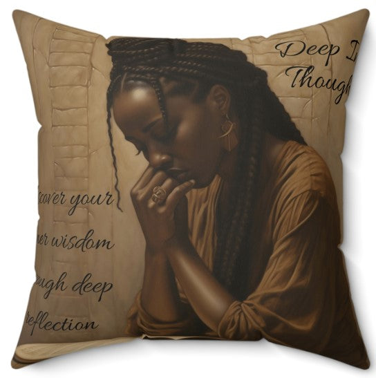 Christian Throw Pillow-black Woman Pillow Cover-coffee Pillow