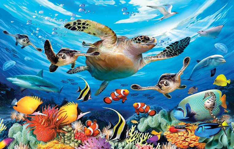 Journey Of The Sea Turtle - 100 piece jigsaw puzzle