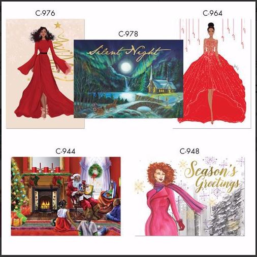 African American Christmas Cards - assorted box - AAE-A808