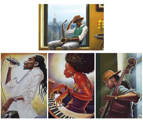 Urban Fusion Jazz - blank note cards - IT-14