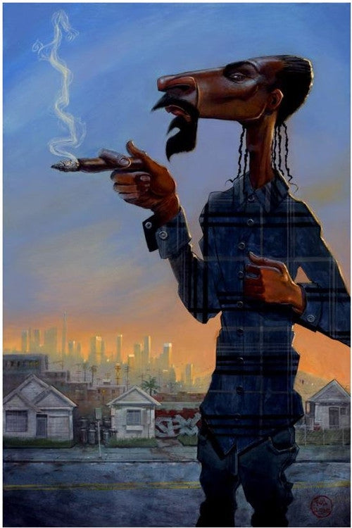 Snoop - 12x18 giclee on canvas - Justin Bua