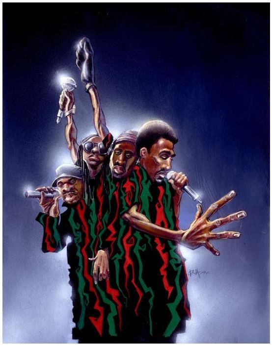 A Tribe Called Quest - 20x24 giclee on canvas - Justin Bua