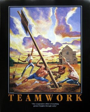Teamwork - 30x24 poster - Ernie Barnes