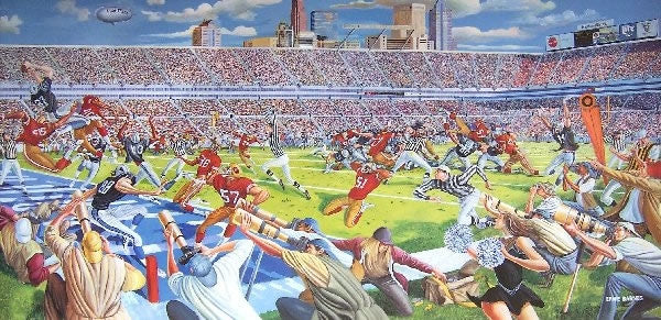 Victory in Overtime - 19x39 signed print - Ernie Barnes