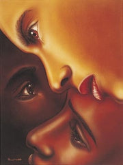 Black Is Black female 22x28 print - Larry Poncho Brown