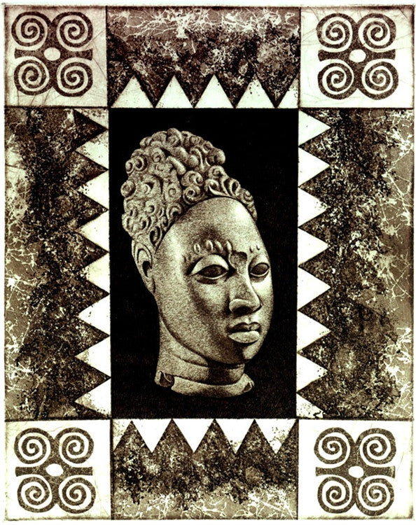 Benin - 11x15 limited edition etching - Keith Mallett