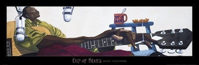 Cup of Blues - 12x36 - print - Dane Tilgham