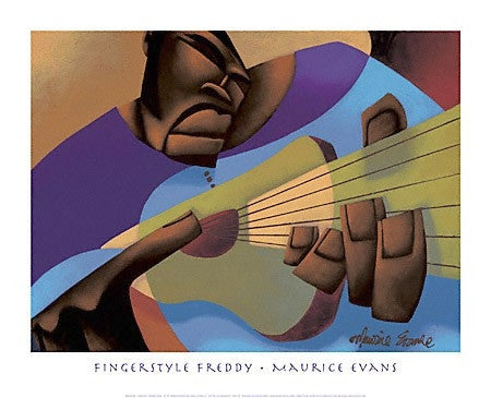 Fingerstyle Freddie - 26x32 - print - Maurice Evans