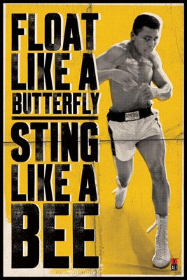 Muhammad Ali Float Like A Butterfly - 36x24 - photo poster - Anon