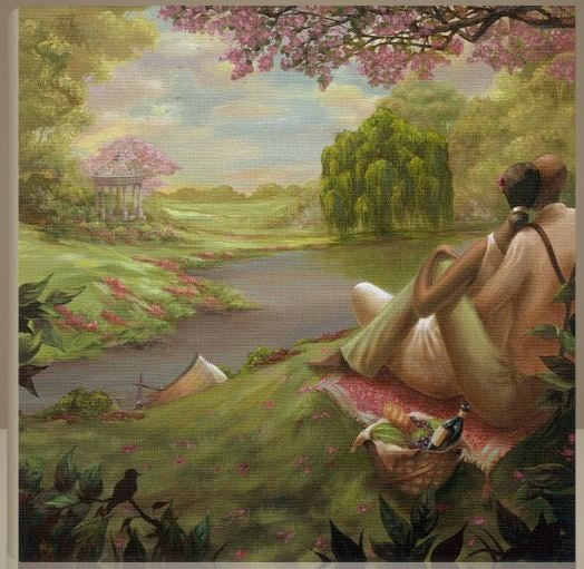 Romantic Rendezvous - 30x30 giclee on canvas - John Holyfield