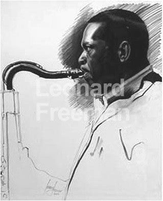 John Coltrane - 12x16 print - Leonard Freeman