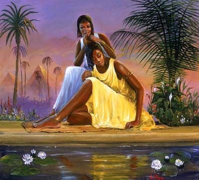 Nubian Maidens - 25x27 print - Lavarne Ross