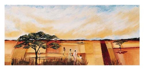 Bhundu Landscape II - 19x39 - print - Emilie Gerard