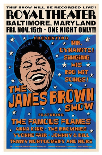James Brown Baltimore 1963 - 22x15 - concert poster