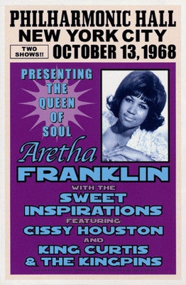 Aretha Franklin NYC 1968 - 23x15 - concert poster