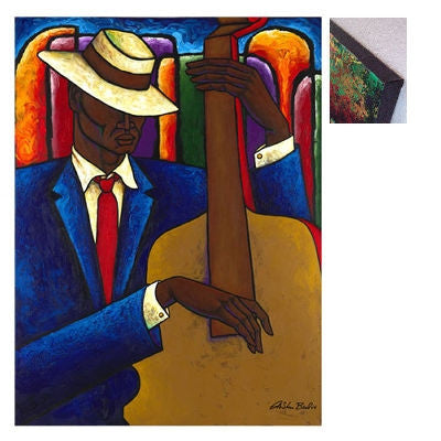 Bass Player - 30x40 - limited edition giclee on canvas - LaShun Beal