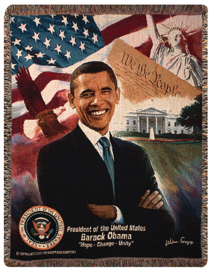 President Barack Obama tapestry throw - ATPRSD