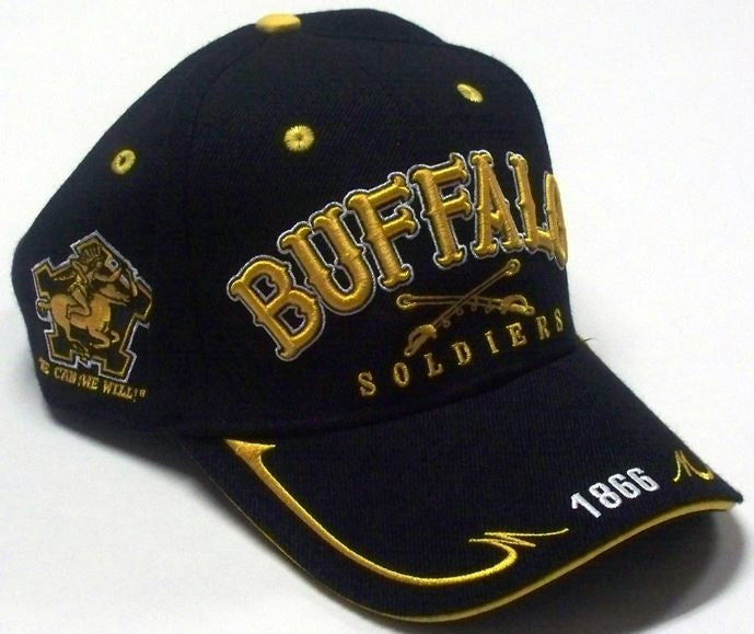 Buffalo Soldiers cap - with swords on front - black