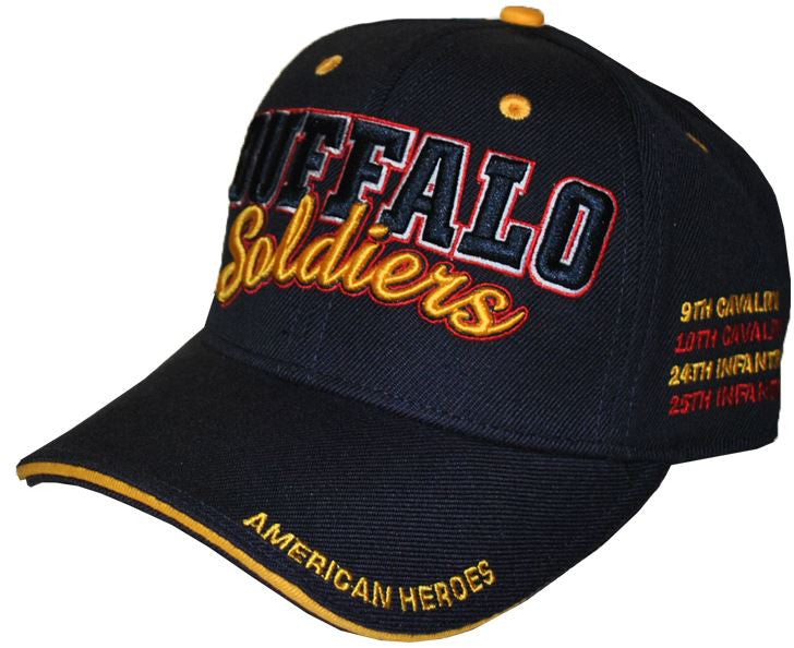 Buffalo Soldiers cap - with black and gold letters