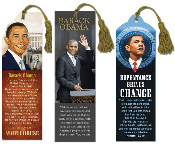 Barack Obama bookmarks - set of 3