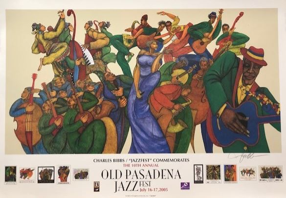 Old Pasadena Jazzfest - 31x21 print - Charles Bibbs