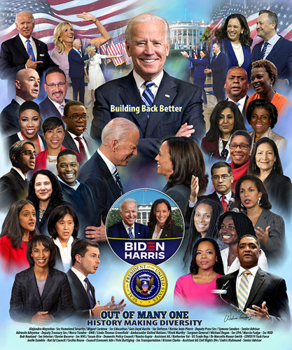 Biden-Harris Out of Many One - 24x20 print - Wishum Gregory