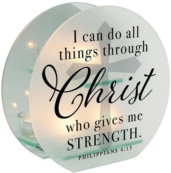 I Can Do All Things - tealight plaque