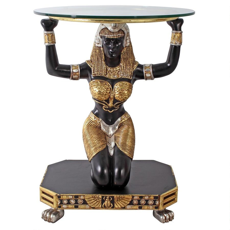 Egyptian Goddess Maat - Glass-Topped Table