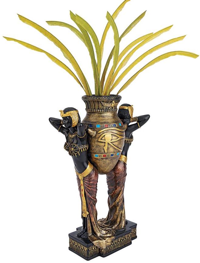 Egyptian Carrier Maidens Vase