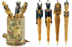 Ancient Egyptian Pen Set and Holder