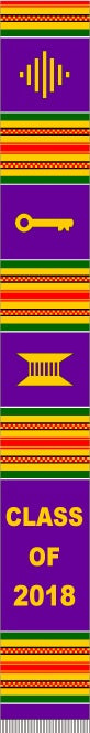 Class of 2018 stole - purple