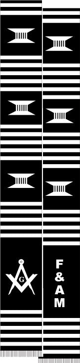 z-Masons stole - F and A M - black and white