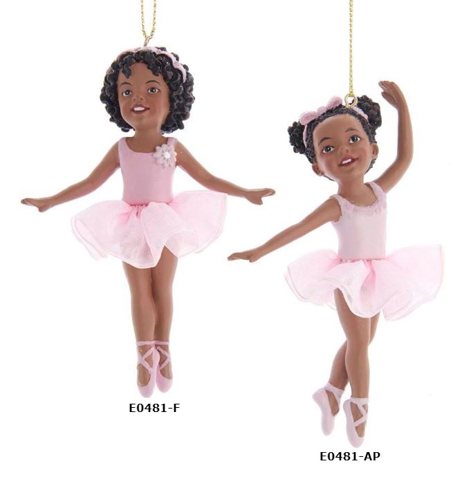 African American Ballerina Ornaments