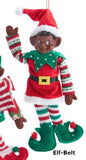 African American Elf Christmas Ornaments