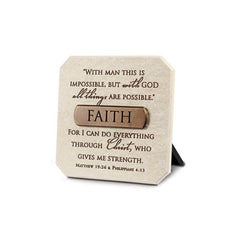 Bronze Title Bar - Faith Plaque