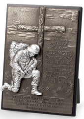 Kneeling Soldier - prayer plaque