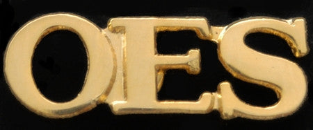 Eastern Star lapel pin - gold letter