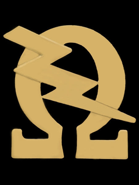Omega Psi Phi lapel pin - Q-bolt gold