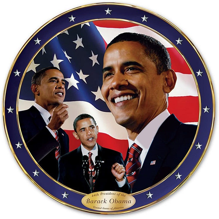 President Obama Yes We Can - commemorative plate