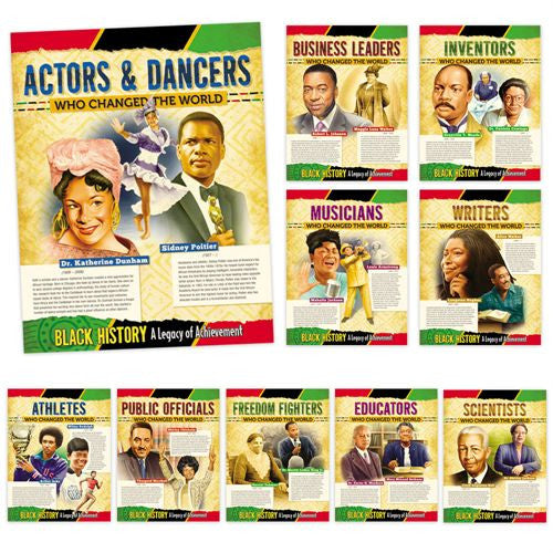 Black History Posters (set of 10) - A Legacy of Achievement