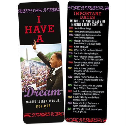 Martin Luther King - bookmark - I Have A Dream