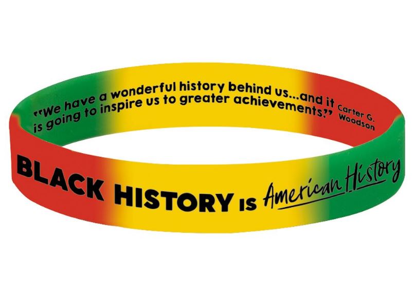 Black History is American History - silicone bracelet