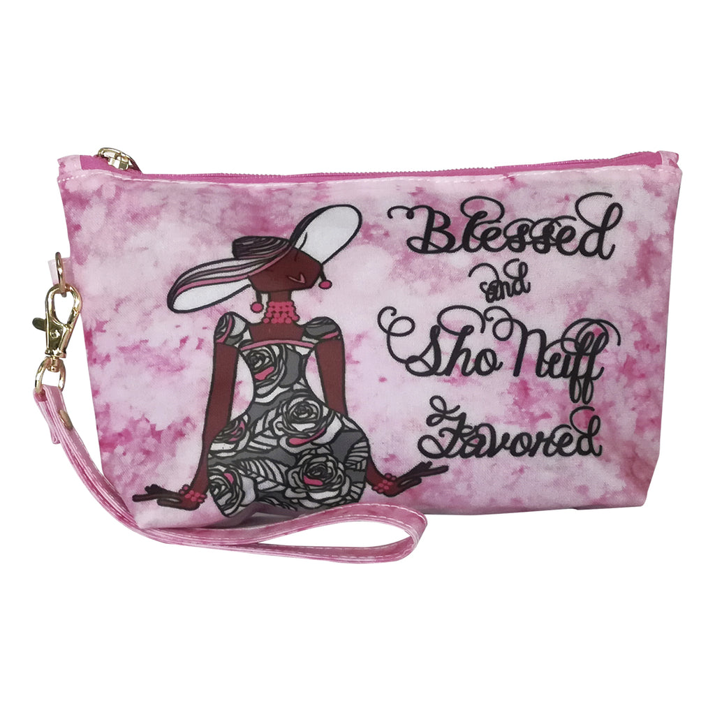 Blessed and Sho Nuff Favored - cosmetic pouch