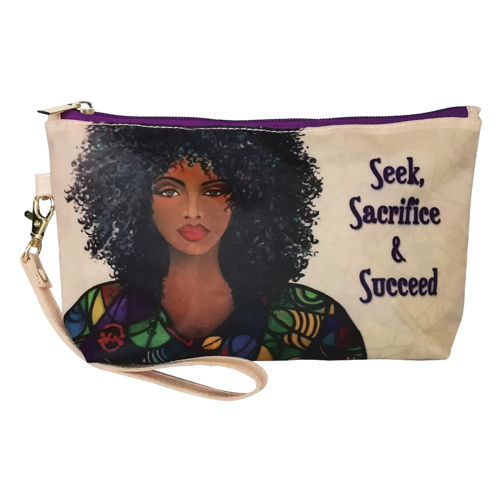 Seek Sacrifice and Succeed - cosmetic pouch