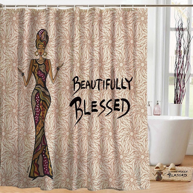 Beautifully Blessed - shower curtain