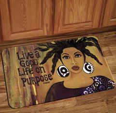 Live A Good Life On Purpose - floor mat