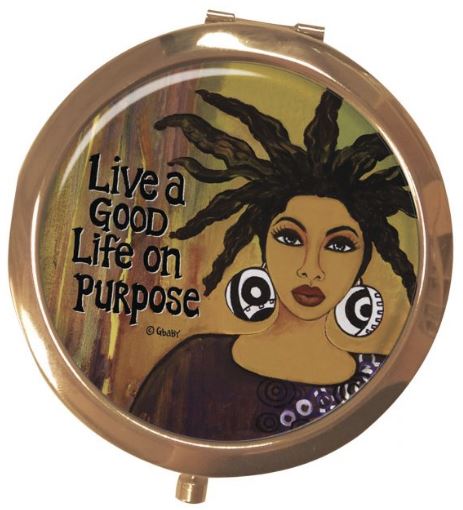 Live A Good Life On Purpose - mirror compact