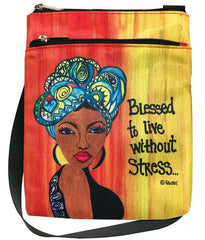 Blessed To Live Without Stress - travel purse