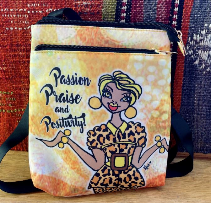 Passion Praise Positivity - travel purse